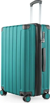 Immagine prodotto di HAUPTSTADTKOFFER - Q-Damm - Valigia rigida di medie dimensioni XL estensione trolley da viaggio valigia doppia rotelle valigia rigida espandibile, TSA, 68 cm, 89 litri, verde acqua