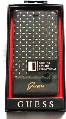 Produktbild von Guess Gianina Book Case Schutzhülle Schwarz Tasche für iPhone 6 Plus 6S Plus