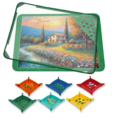 Obrázok produktu pre 1000-dielna puzzle podložka s 6 priehradkami, rozmer 81 x 56 cm