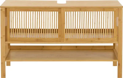 Produktbild von Waschbeckenunterschrank 'Hvaler' aus Bambus 60x100x45cm