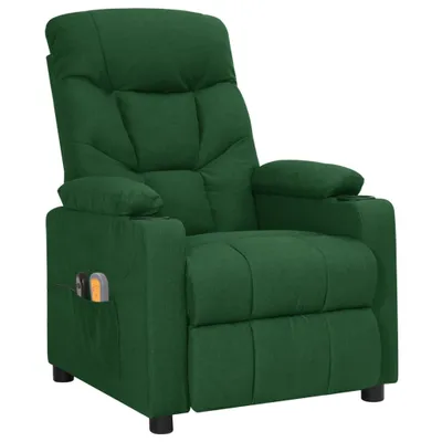 Immagine prodotto di vidaXL Sedia da massaggio elettrica in tessuto verde scuro
