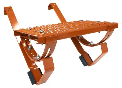 Produktbild von DAPRONA Laufrost Set für flache Dachziegel 40cm, Dachtritte für Schornsteinfeger Ziegelrot, inkl. Montagematerial für sichere Dachbegehung