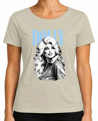 Produktbild von Dolly Parton Country Musik Legende Vintage Retro Fan Sängerin 70er Damen T-Shirt, Natur, 3XL