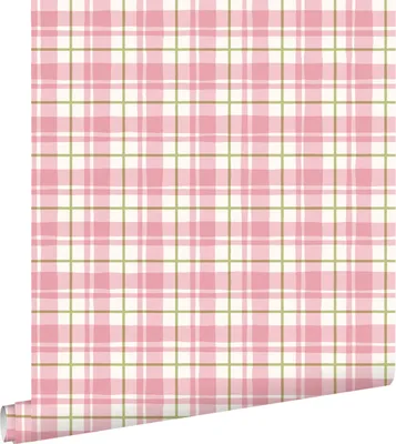 Obrázek produktu pro ESTAhome Tapeta s kostkovaným vzorem, růžová a zelená, 50 x 900 cm