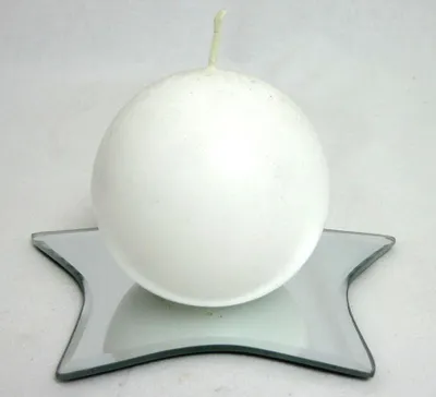 Produktbild von Kugelkerze Weiß puristisch, Ø ca.8 cm