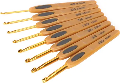 Produktbild von H?kelnadel-Set, 8-teilig H?kelset Stricknadel-Set H?kelnadel Strickwerkzeuge Aluminium Ergonomische Stricknadeln Brauner Kunststoffgriff fr Anf?nger Fortgeschrittene H?kelliebhabe