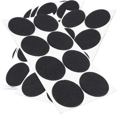 Produktbild von 40 selbstklebende Filzgleiter in Schwarz, Ø 50 mm, rund, aus 3,5 mm dickem Filz für Möbel und Böden