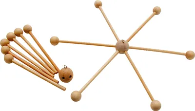 Produktbild von Mobilé-Kreuz natur, 6 Arme, Ø 30cm