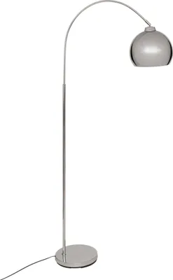 Zdjęcie produktu dla Lampa podłogowa łukowa FLORIS, metalowa, srebrna, 177 cm