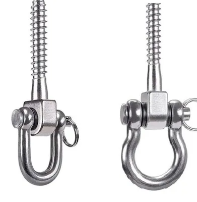 Zdjęcie produktu dla INF Hak huśtawkowy łukowy 2 szt stal nierdzewna 12.3cm do hamaków i foteli