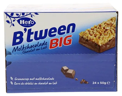 Immagine prodotto di Hero Milk Chocolate Big 24 x 50g – Latte intero pregiato, 1,2 kg, ideale per lo spuntino