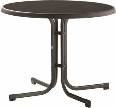 Produktbild von Boulevard-Klapptisch, Ø 86x72 cm, eisengrau Stahrohrgestell, Mecalit-Pro-Platte