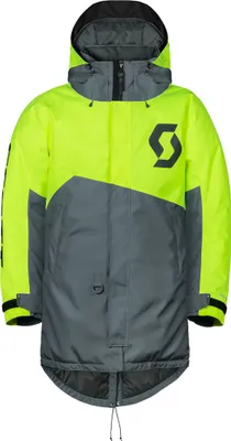 Image de Scott Warm-Up Manteau pour motoneige, gris foncé/noir/jaune fluo, XXS/XS