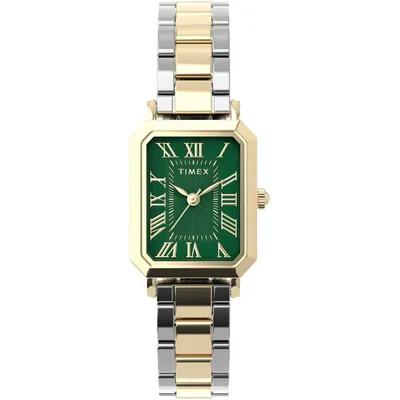 Produktbild von Timex Tw2Y72000 Uhr 21 mm rechteckig Quarzwerk römische Indizes 30 m wasserdicht