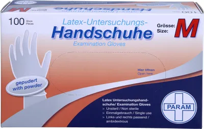 Imagen del producto de Guantes de látex, con talco, talla M, 100 unidades