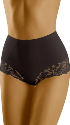 Produktbild von Wolbar WB216  Damen Slip Unterhose Taille hoher Bund  , Schwarz, XXL