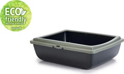 Produktbild von Beeztees Katzentoilette Juliet Eco grün/schwarz 48 x 38 x 14 cm