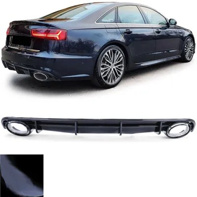 Zdjęcie produktu dla Dyfuzor tylny, czarny, polerowany, przeznaczony do Audi A6 Avant, roczniki 2014/10 - 2018/09