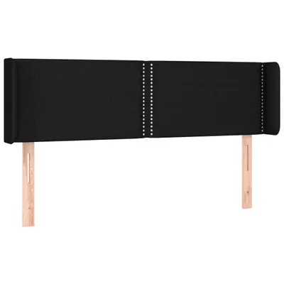 Produktbild von Kopfteil mit Ohren Schwarz 147x16x78/88 cm Stoff