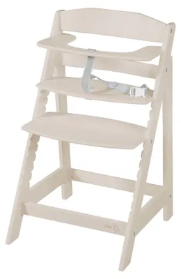 Produktbild von roba Babyhochstuhl Sit Up Flex - Mitwachsender Hochstuhl aus Holz - Verstellbarer Kinderhochstuhl mit Schrittgurt - ab 6 Monaten bis 70 kg