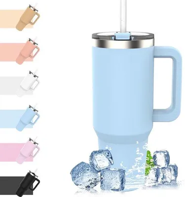 Produktbild von Famanu Reisebecher Doppelwandig - Blau
