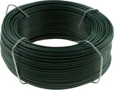 Produktbild von Bindedraht Blumendraht Draht Basteldraht Maschendraht Drahtzaun Zäune grün PCV Ø 1,8 mm x 50 m