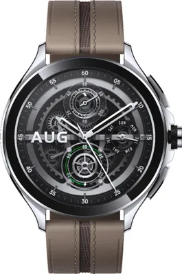 Obrázek produktu pro Stříbrné pouzdro Xiaomi Watch 2 Pro Bluetooth s hnědým koženým řemínkem