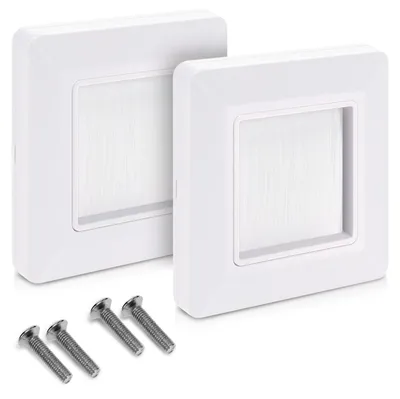 Produktbild von kwmobile 2x Abdeckung Kabeldurchführung für Wand - Blende Wanddurchführung Kabel Set - 2er Set Kabelkanal Unterputz Deckel - Kabelauslassdose
