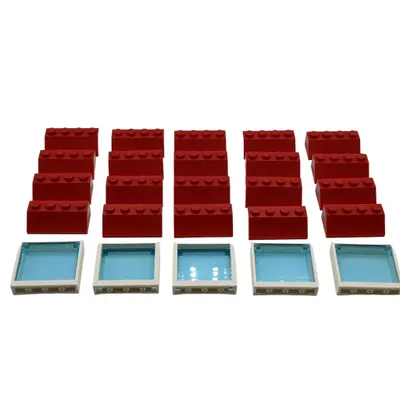 Obrázok produktu pre LEGO® 2x4 strešné tašky Strecha červená - 3037 NOVINKA! Množstvo 25x