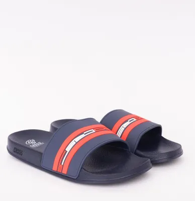 Productafbeelding van Crosshatch - Heren slippers "Mentella" BG1077 (maat 40,5 EU) (Marineblauw/Rood)