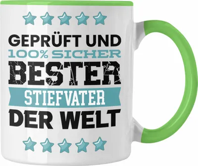 Produktbild von Trendation - Bester Stiefvater Der Welt Geschenk Tasse für Vatertag Geburtstag Geschenkidee Stiefpapa (Grün)