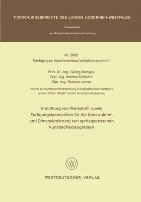 Obrázok produktu pre Ermittlung von Werkstoff- sowie Fertigungskennzahlen für die Konstruktion und Dimensionierung von spritzgegossenen Kunststofferzeugnissen