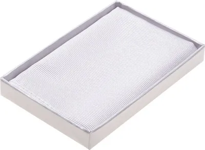 Produktbild von Einstecktuch Weiß reine Seide 25x25cm einfarbig uni
