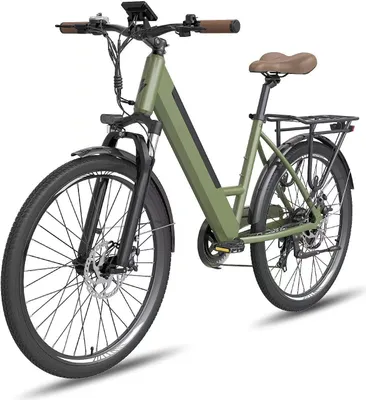 Produktbild von Fatbike Damenfahrrad mit App Bike 26 Zoll, 250W E Fahrrad Herren Elektrofahrrad, 42N.m Mountainbike mit Akku 36V/10AH Shimano Pedelece Bike Damen 120kg IP54