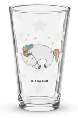 Produktbild von Mr. & Mrs. Panda Longdrinkglas Einhorn Nacht - Transparent - Geschenk, Cocktailglas, Glas, Unicorn, Tumbler, Bierglas, Menschen, Wasserglas, Freundin, Einhörner