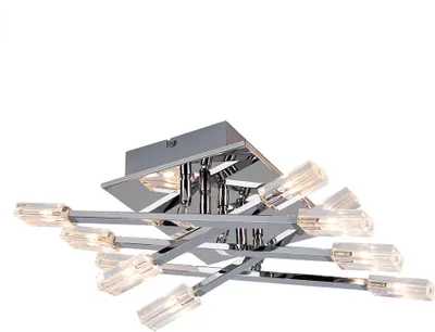 Produktbild von Deckenlampe, Glas, Chrom, Metall, klar, H 28cm