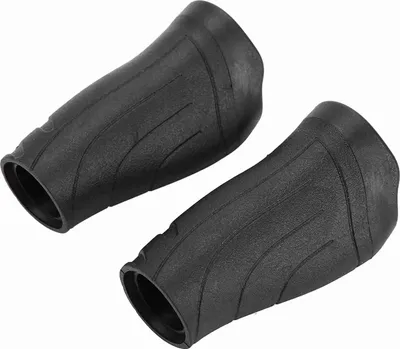 Obrázok produktu pre AMONIDA Bike Grips, čierne 22.2mm Calibre Bike Grips Ergonomické, s hliníkovým zámkom, pre skladacie a horské bicykle (čierne, krátky pár)