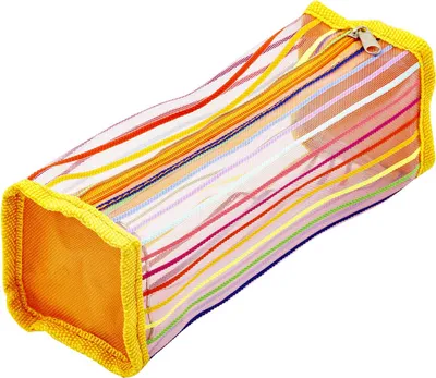 Obrázek produktu pro TSI průhledné pouzdro na psací potřeby, 200 × 68 × 68 mm, oranžové