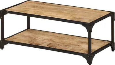 Produktbild von vidaXL Couchtisch 90x45x35 cm Raues Massives Mangoholz - Couchtisch - Couchtische - Kaffeetisch - Kaffeetische