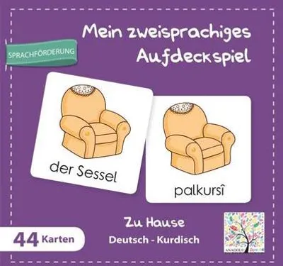 Produktbild von Mein zweisprachiges Aufdeckspiel, Zu Hause Deutsch-Kurdisch (Kinderspiel)