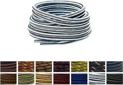 Zweifarbige Schnürsenkel für Wanderschuhe / Arbeitsschuhe - Schwarz Weiss - 180 cm