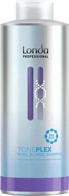 A bottle of Londa Professional TonePlex Pearl Blonde Shampoo.