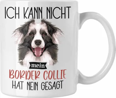 Produktbild von Trendation - Border Collies Besitzer Tasse Geschenk Lustiger Spruch Geschenkidee Ich Kann Nicht Mein Border Collies Hat Nein Gesagt (Weiß)