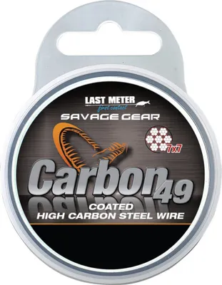 Produktbild von Savage Gear CARBON49 STEELWIRE 10M 0.48MM 11KG 24LBS COATED GREY