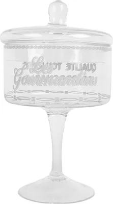 Image de Clayre & Eef Bocal à provisions Ø 13x24 cm Verre transparent