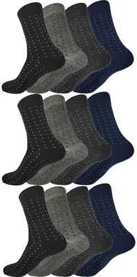 Produktbild von 12 Paar Herren Socken in klassischer Form Freizeit Anzug Business, 12 Paar, Mix3/39-42