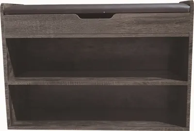 Image de Meuble à chaussures avec banc - banc d'entrée avec compartiments à chaussures - gris marron
