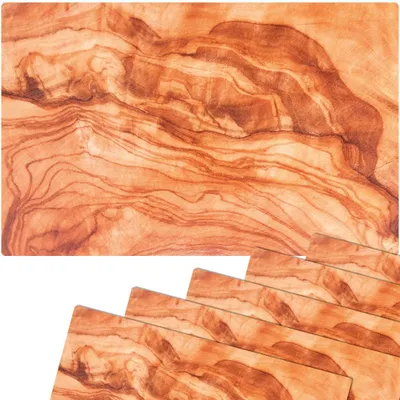 Immagine prodotto di Set di 6 tovagliette lavabili effetto legno oliva mediterranea