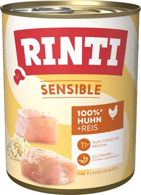 Produktbild von Rinti Sensible mit Huhn + Reis 800 g - 6 Stück