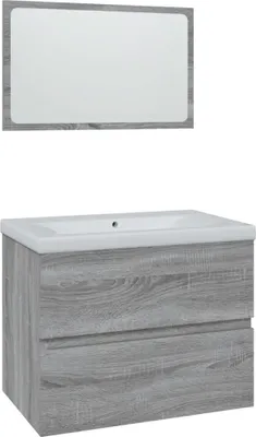 Obrázek produktu pro sada koupelnového nábytku vidaXL Grey Sonoma Wood Material